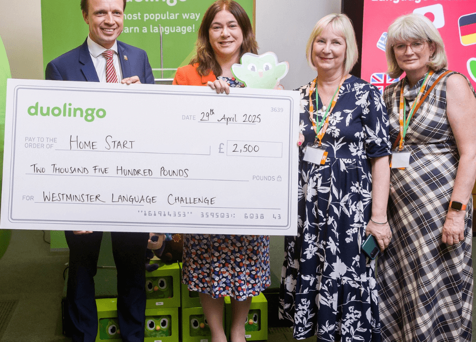 Duolingo Donation at the Houses of Parliament