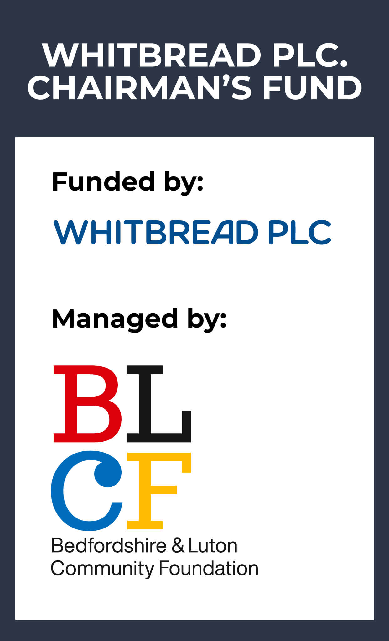 Whitbread PLC and BLCF logos