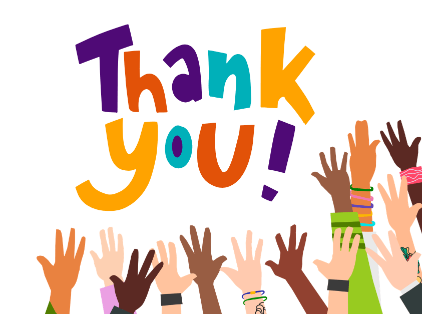 thank you Thank you to our supporters graphic